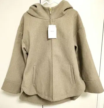 시마무라 다나카 리나 mysa closet 후드 부착 코트 베이지 L