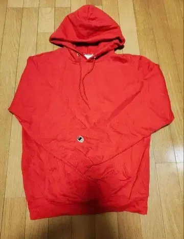 챔피온 빨간색 무지 후드티 후드