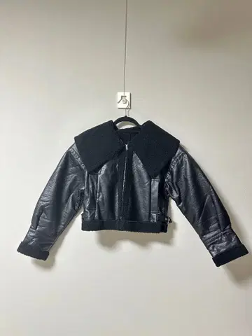 가죽 숏 자켓 F 사이즈 블랙