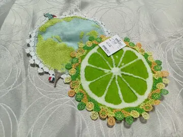 타월 손수건 세계 여행 감귤계 서클 타입 2장 세트