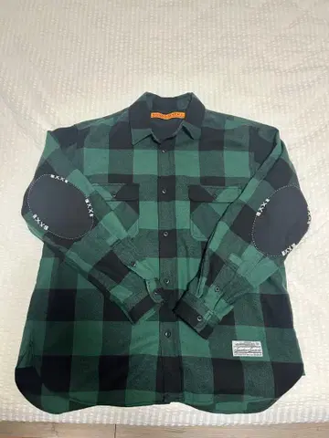 STUDIO SEVEN 버팔로 체크 플란넬 셔츠 M 그린