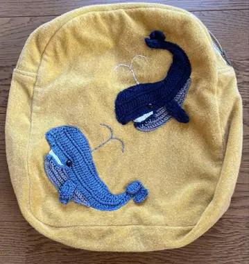 포테치노 사에라 고래 패턴 백팩