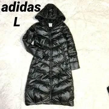 미사용급 adidas 롱 다운 코트 벤치 코트 블랙 M