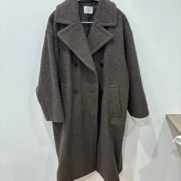 Demi-Luxe BEAMS 브라운 롱 더블 코트 코트 일본제