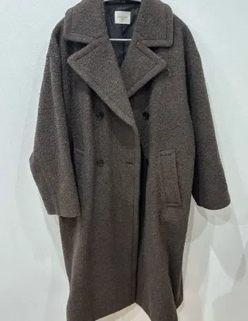 Demi-Luxe BEAMS 브라운 롱 더블 코트 코트 일본제