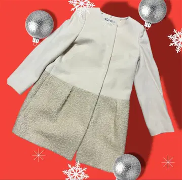 리랜드트루 화이트 울 퍼 스타일 자켓