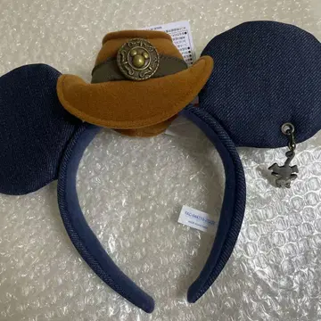 디즈니 미키 데님 웨스턴 머리띠