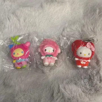 산리오 치비토모 쿠다모노 키티 마이멜로디 우사하나 3종 세트