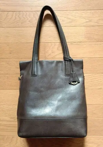 아니아리 aniary 01-02018 세로형 가죽 토트 다크 브라운