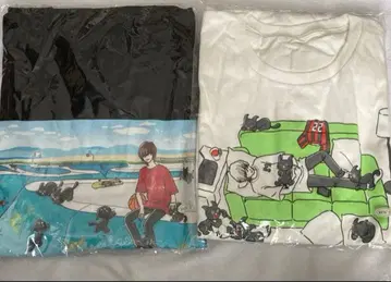 키요 키요 고양이 T셔츠 화이트 블랙 남성용