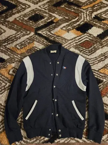 네이비 코튼 점퍼