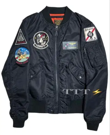 MA-1 플라이트 자켓 블랙 패치 포함