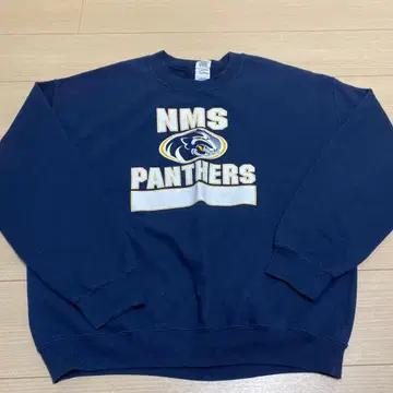 길단 NMS PANTHERS 로고 맨투맨 네이비