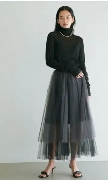 미사용 GALLARDAGALANTE 롱 스커트 블랙