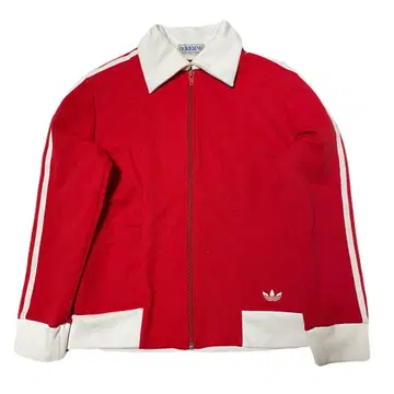 [레어] 70s adidas 레드 트랙 자켓 저지 데상트