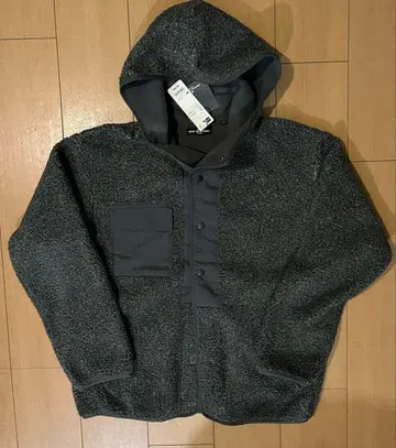 GU ENGINEERED GARMENTS 보아 플리스 스냅 후드티