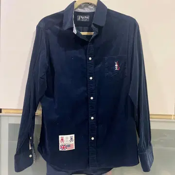 사이코 배니 네이비 코듀로이 셔츠