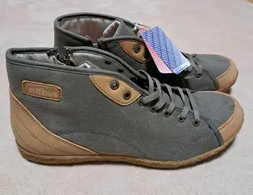 mobus 카키 x 가죽 하이컷 스니커즈