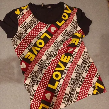 LOVE MOSCHINO 반팔 T셔츠 컬러풀 프린트