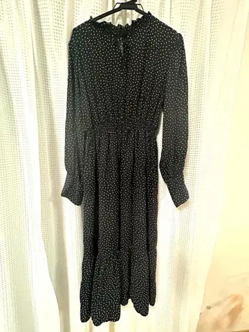 OPAQUE.CL 도트 무늬 롱 원피스