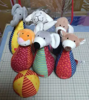 봉제 인형 동물형 볼링 세트