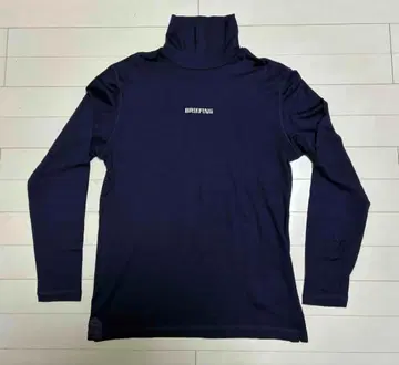 BRIEFING 네이비 터틀넥 긴팔 티셔츠