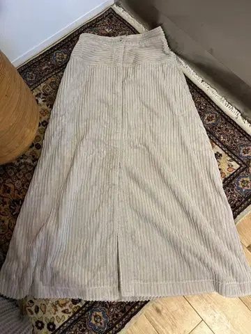ARCHI 베이지 코듀로이 롱 스커트