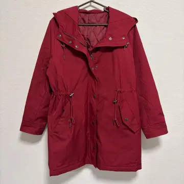 버건디 후드 코트 페니 주르