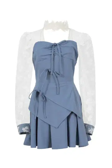 BELEAR MIMI 시어 레이스 도킹 미니 원피스