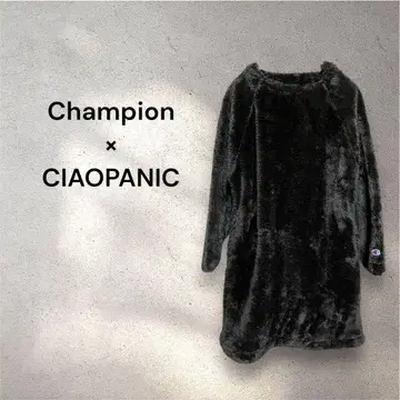 CIAOPANIC x Champion 별주*쉘파 플리스 원피스 블랙 M