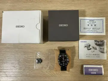 SEIKO 자동 와인딩 시계 블랙 컬러 부속품 완비