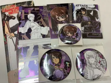 진격의 거인 한지 조에 중국 상하이 락밴드 차원파판당 캔뱃지 세트