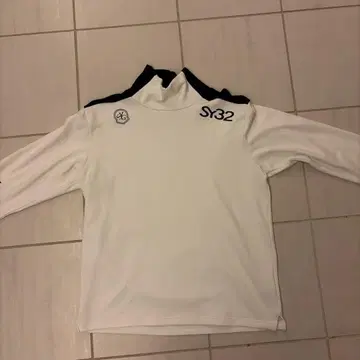 SY32 하이넥 골프 셔츠 화이트