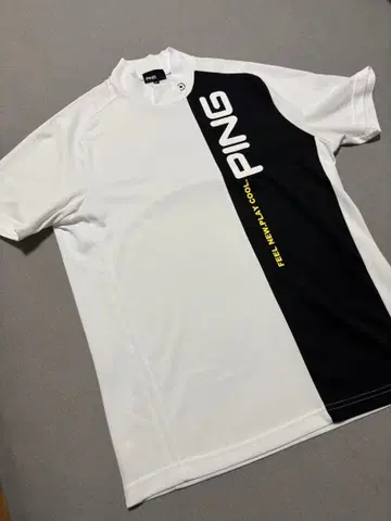 PING 골프 반팔 셔츠 LL 화이트/블랙