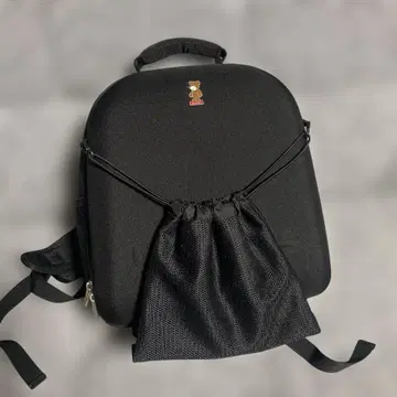 미키하우스 블랙 나일론 마더백 메쉬 포켓 부착