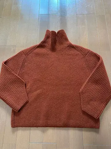 새상품급 이에나 캐시미어 100% VERMEIL 브라운 니트