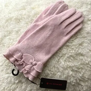 새상품 미사용 택 포함 클레이사스 CLATHAS 프릴 장식 핑크 장갑