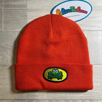 새상품 택 포함 공식 파라파라 래퍼 비니 개구리 자수 오렌지