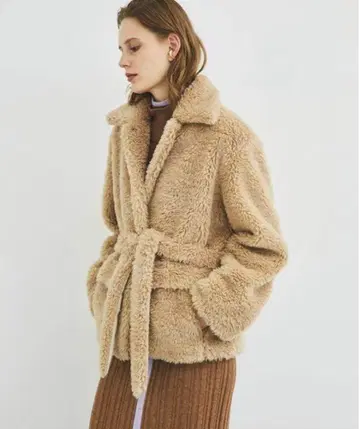 STUDIOUS 보아 플리스 벨트 블루종 벨트 보아 아우터 복슬복슬