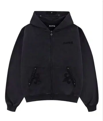SUPPLIER Fleur Leather Patch Zip Hoodie