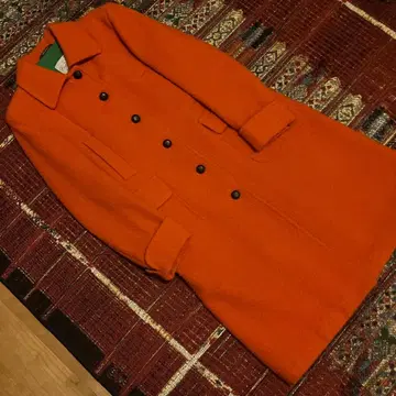 Capalbio 오렌지 롱 코트 부클레 이탈리아제 오렌지