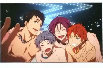 Free! 특제 엔드 카드 엽서 린 소스케 상어 무늬 집합 마츠오카 린