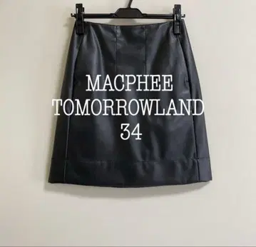 MACPHEE 인조 가죽 스커트 34