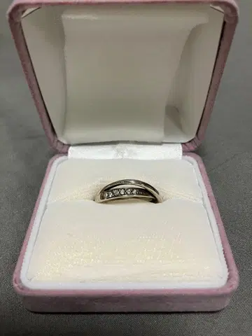 실버 지르코니아 크로스 반지 12호