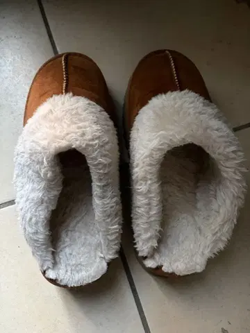 여성용 무스탕 슬립온 부츠