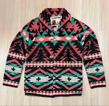 솔트 워터 카우보이 파일 원단 피 코트 네이티브 무늬 빔즈 별주