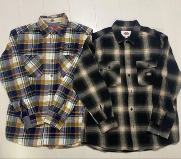 디키즈 플란넬 셔츠 2장 세트 체크 무늬