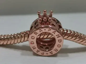 Pandora 로즈 골드 크라운 참