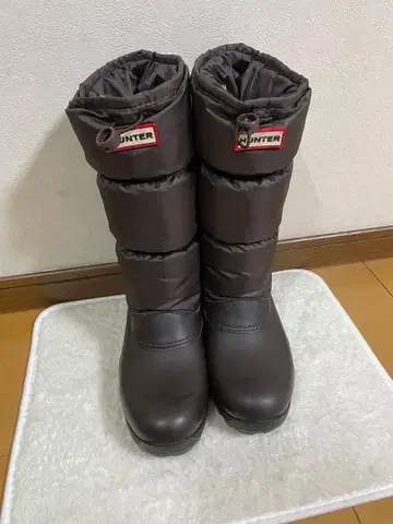 HUNTER 방수 롱 부츠 브라운 새상품급