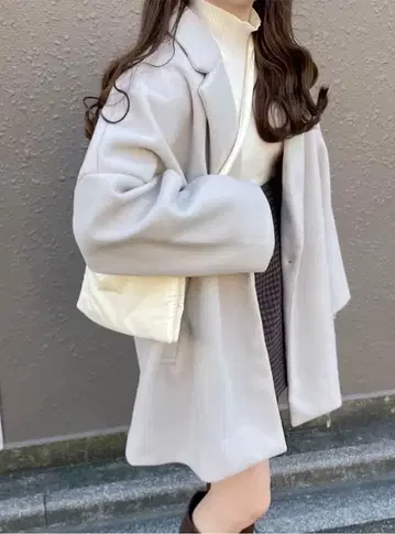 루즈 테일러드 코트 ze585 아이보리